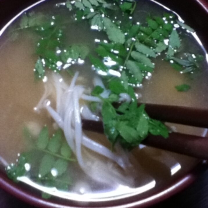 えのきと木の芽の味噌汁